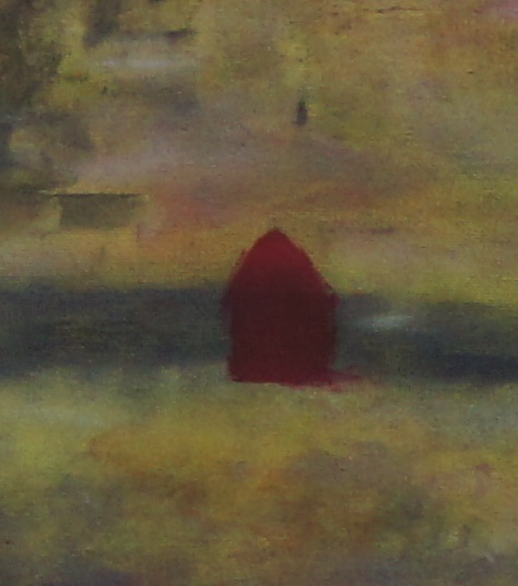 Adela Rodriguez - Lienzos - Casa roja en paisaje gris